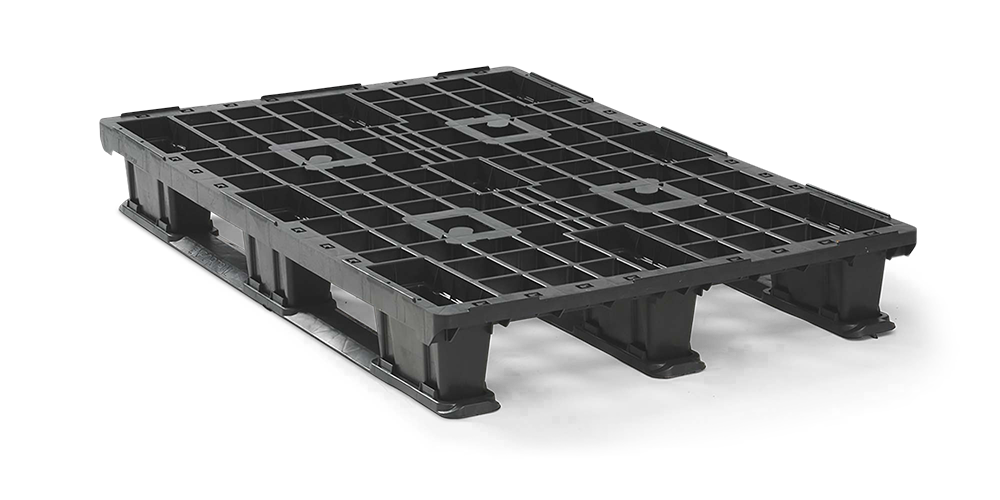 Plastic pallet 1200 x 800 open deck  3 runners - 2 qp1208lb3rr - 2.QP1208LB3RR