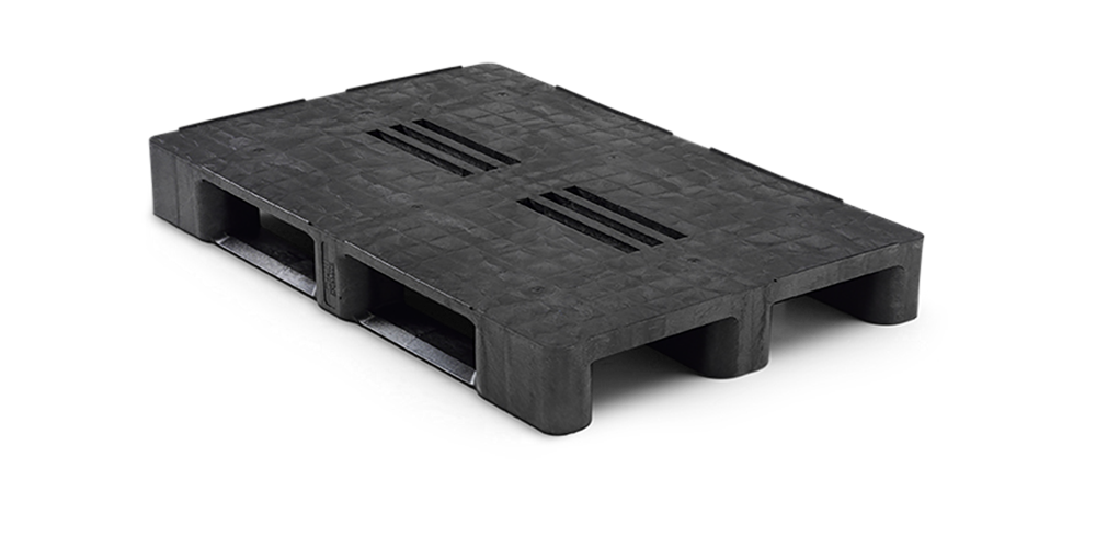 Plastic pallet 1200 x 800 closed deck 3 runners medium - 2 qp1208mb3rr cd - 2.QP1208MB3RR-CD
