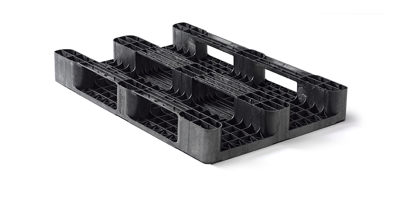 Plastic pallet 1200 x 800 closed deck 3 runners medium - 2 qp1208mx3rr cd 2  - 2.QP1208MB3RR-CD