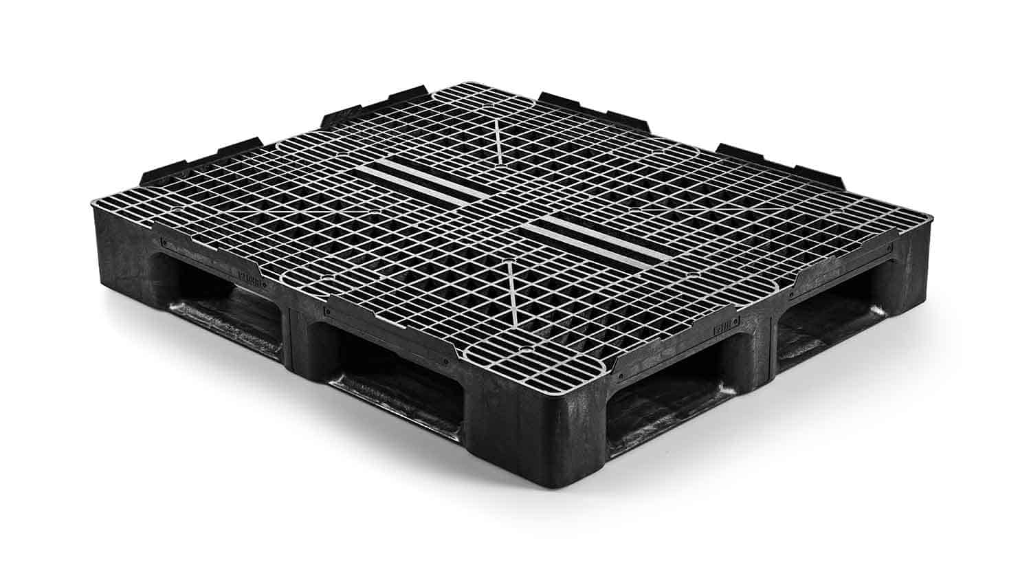 Pallet in plastica 1200 x 1000 ponte aperto  5 listelli heavy - 3 qp1210hr5rr 22mm 1 - 3.QP1210HB5RR