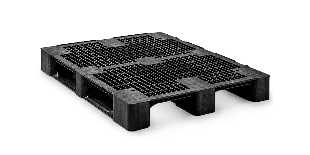 Pallet in plastica 1200 x 1000 ponte aperto 3 listelli medium - 3 qp1210mb3rr - 3.QP1210MB3RR