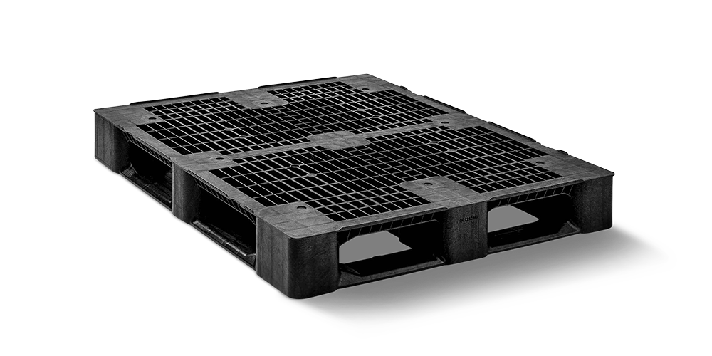 Pallet in plastica 1200 x 1000 ponte aperto 5 listelli medium - 3 qp1210mb5rr - 3.QP1210MB5RR