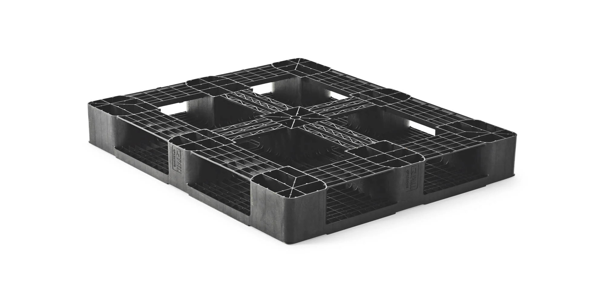 CP6 Pallet in plastica 1200 x 1000 ponte aperto  6 listelli medium - Cp pallets cp6 2qp1210mb6rr cp6 onder - 2.QP1210MB6RR-CP6