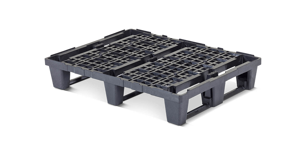 Display pallet 600 x 800 open dek  3 onderlatten light - Kunststof dislay pallet 600 800 qp6080lb3rr - QP6080LR3RR