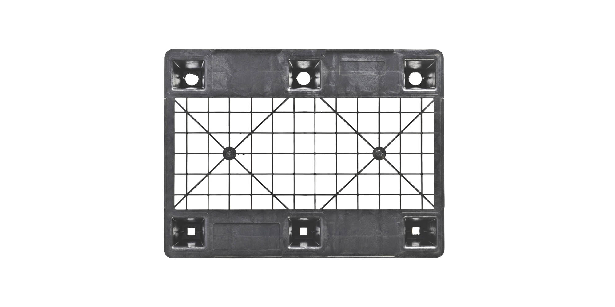 Display pallet 600 x 800 open dek  6 pootjes medium - Kunststof dislay pallet 600 800 qp6080mr6fr 1 - QP6080M6FR
