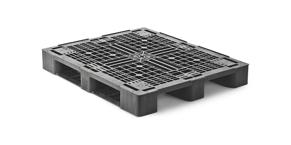 Kunststof pallet 1200 x 1000 open dek  3 onderlatten medium - Kunststof pallet 1000 1200 2 qp1210mb3rr 1 - 2.QP1210MB3RR