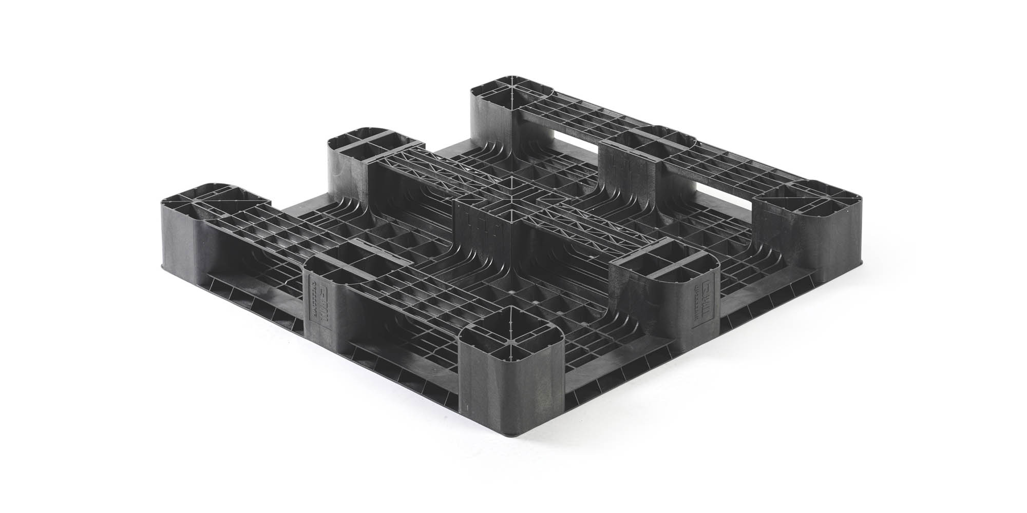 Palet plástico 1100 x 1100 abierta  3 patines medium - Kunststof pallet 1100 1100 qp1111mb3r as b - 2.QP1111MB3R-AS