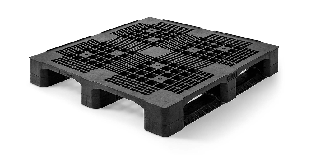 Palet plástico 1100 x 1100 abierta  3 patines heavy - Qp1111hb3rr - QP1111HB3RR