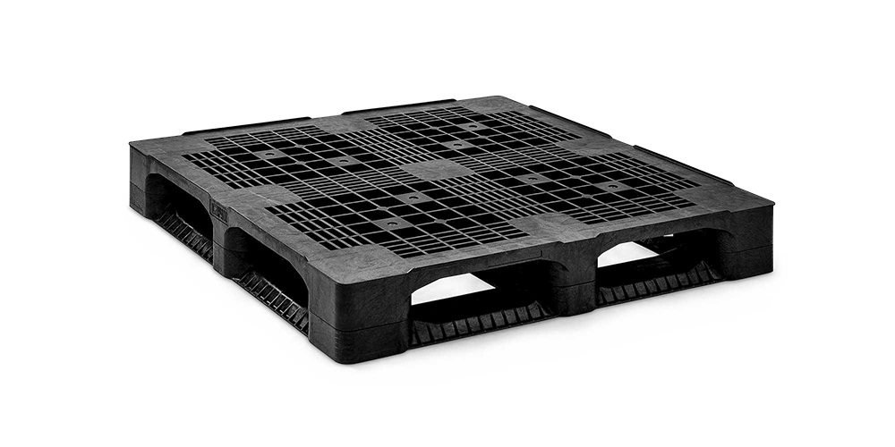 Palet plástico 1100 x 1100 abierta  6 patines heavy - Qp1111hb6rr - QP1111HB6RR