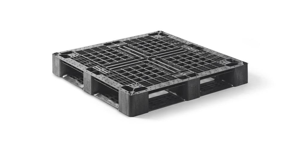 Palet plástico 1100 x 1100 abierta  6 patines medium - Qp1111mb6r as - 2.QP1111MB6R-AS