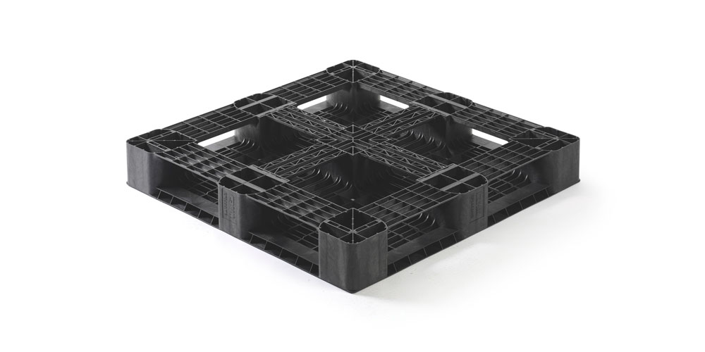 Palet plástico 1100 x 1100 abierta  6 patines medium - Qp1111mr6 bottom detail - 2.QP1111MB6R-AS