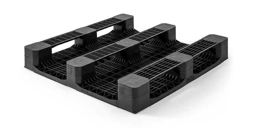 Pallet in plastica 1200 x 1200 ponte aperto  3 listelli heavy - Qp1200x1200 3runners heavy 2 - QP1212HR3RR