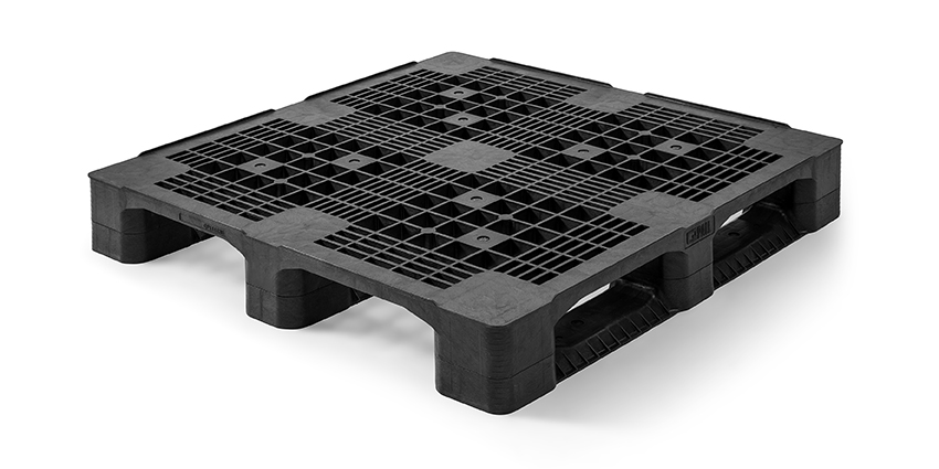 Pallet in plastica 1200 x 1200 ponte aperto  3 listelli heavy - Qp1200x1200 3runners heavy - QP1212HR3RR