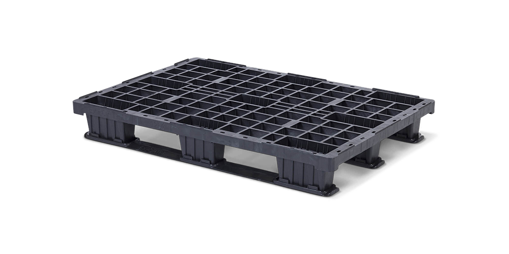 Kunststof pallet 1200 x 800 open dek  3 onderlatten light - Qp1208lb3rr - QP1208LB3RR