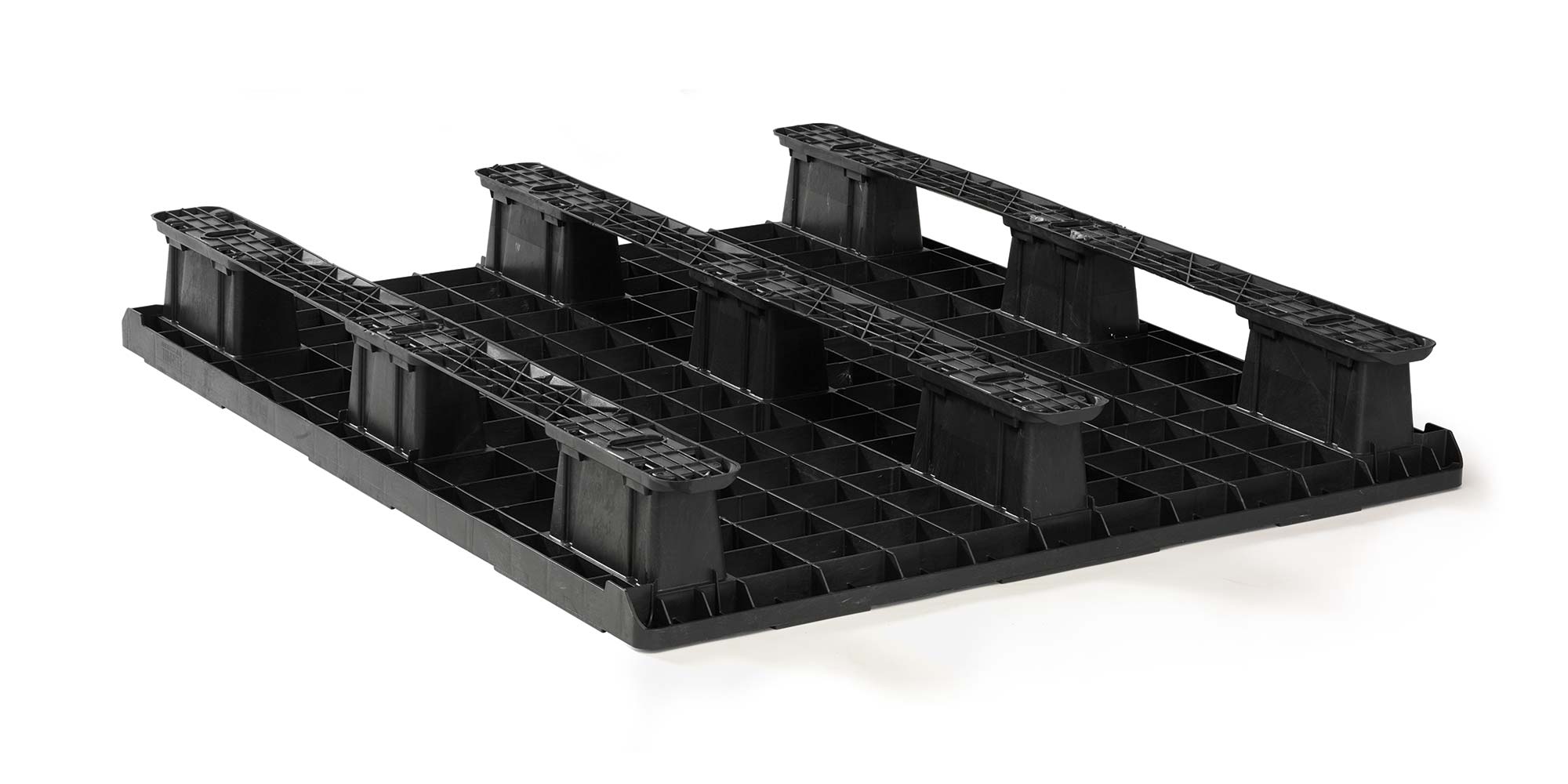 Kunststof pallet 1200 x 1000 open dek  3 onderlatten light - Qp1210lb3rr b - QP1210LB3RR