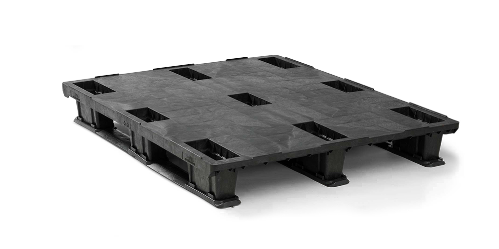 Kunststof pallet 1200 x 1000 gesloten dek 3 onderlatten light - Qp1210lb3rr cd 1 - QP1210LB3RR-CD