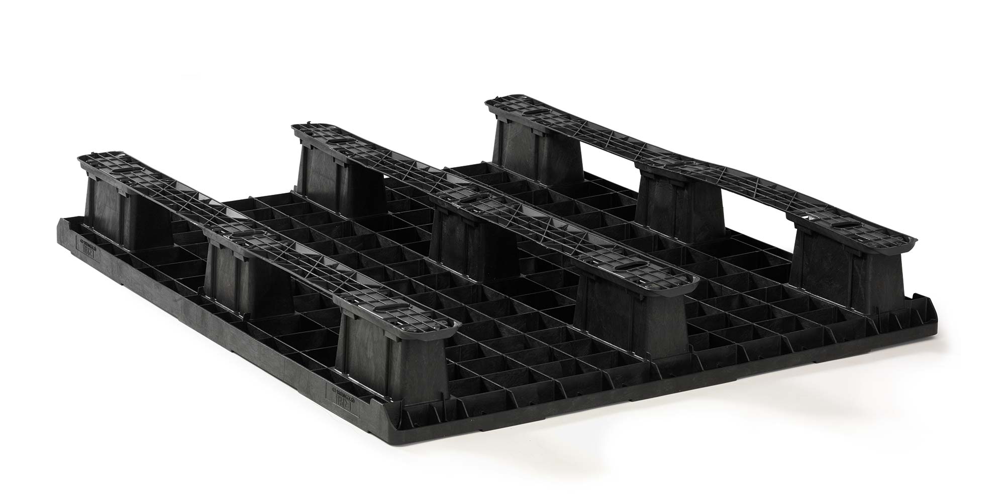 Kunststof pallet 1200 x 1000 gesloten dek 3 onderlatten light - Qp1210lb3rr cd b - QP1210LB3RR-CD