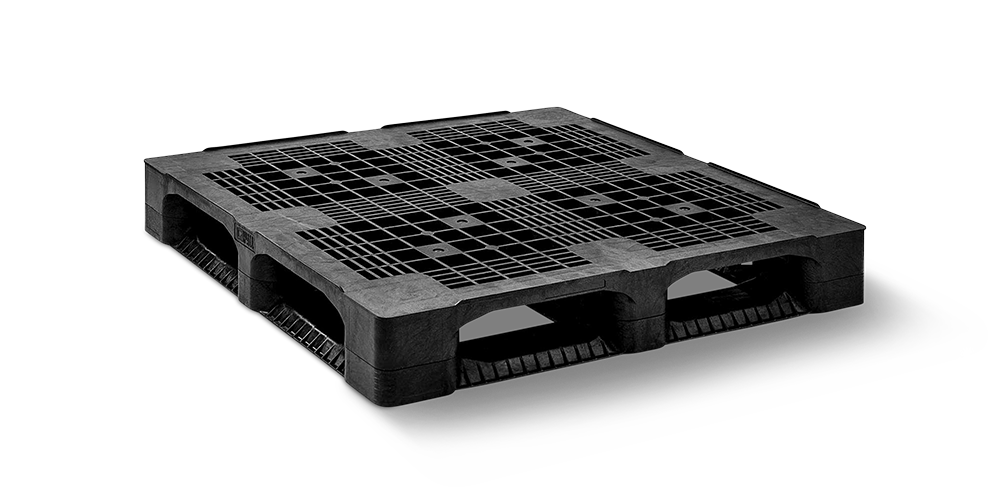 Pallet in plastica 1200 x 1200 ponte aperto  6 listelli heavy - Qp1212hb6rr - QP1212HB6RR