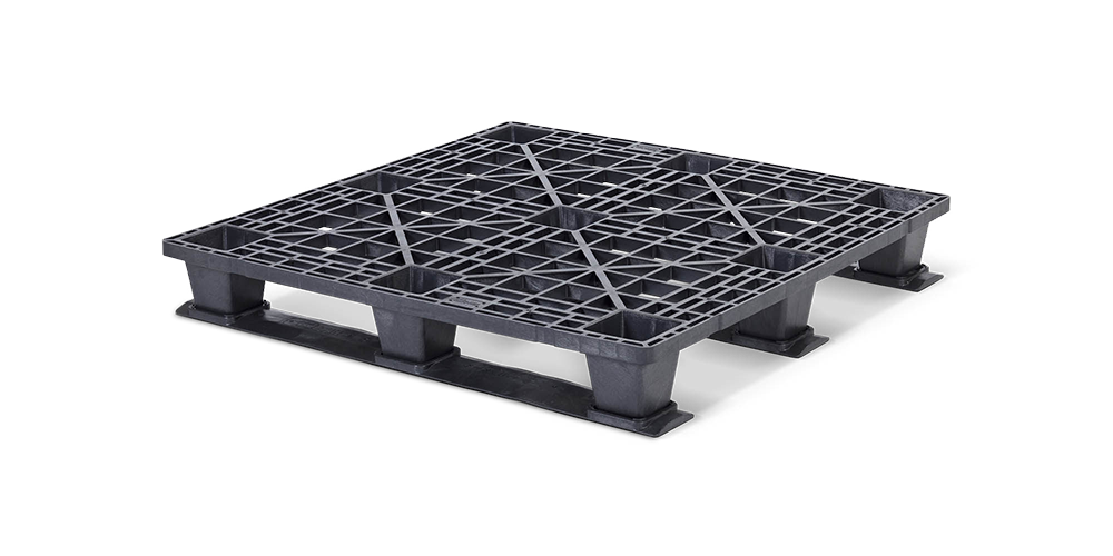 Pallet in plastica 1200 x 1200 ponte aperto  3 listelli light - Qp1212lb3rr - QP1212LB3RR