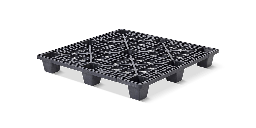 Palettes plastique 1200 x 1200 pont supérieur ouvert  9 pieds emboitables légère - Qp1212lb9fr - QP1212LB9FR