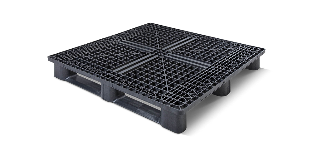 Kunststof pallet 1200 x 1200 open dek  3 onderlatten medium - Qp1212mb3rr - QP1212MB3RR