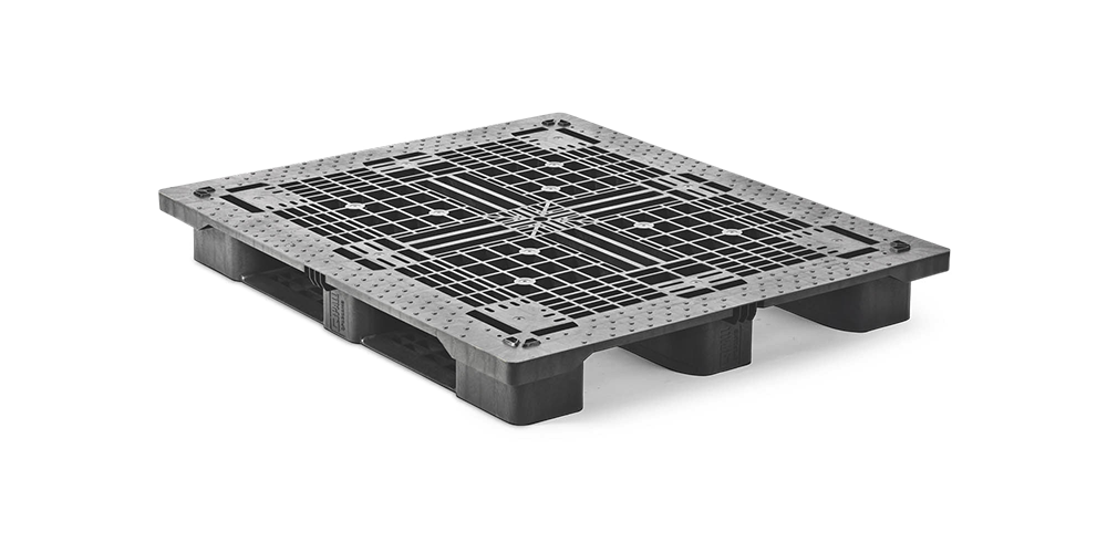 Kunststof pallet 1300 x 1100 open dek 3 onderlatten heavy - Qp1311hb3rr - 2.QP1311HB3R-S