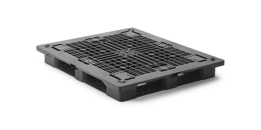 Kunststof pallet 1300 x 1100 open dek  6 onderlatten medium - Qp1311mb6rr - QP1311MB6R-S