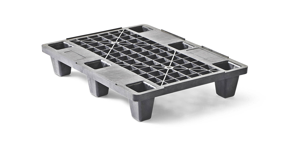 Display pallet 600 x 800 open dek  6 pootjes medium - Qp6080mr6fr kunststof dislay pallet 600 800 - QP6080M6FR