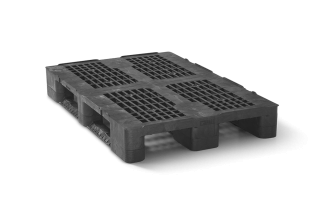 Kunststof pallet 1200 x 800 open dek  3 onderlatten heavy - 2 qp1208hb3rr 1 - 2.QP1208HB3RR