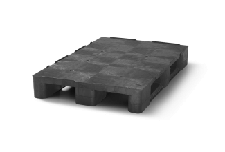 Kunststof pallet 1200 x 800 gesloten dek 3 onderlatten heavy - 2 qp1208hb3rr cd - 2.QP1208HB3RR-CD