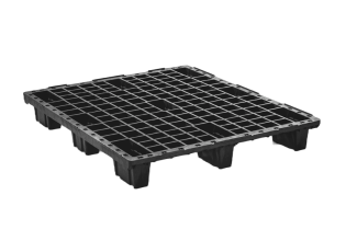 Kunststof pallet 1200 x 1000 open dek  9 pootjes light - 2 qp1210lb9fr t free 1 - 2.QP1210LB9FR