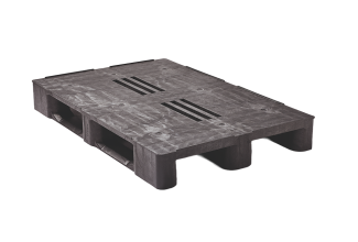 Kunststof pallet 1200 x 800 gesloten dek 3 runners medium (NEW) - 3 1208mx 3runners closed deck - 3.QP1208MB3RR-CD