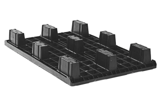Kunststof pallet 1200 x 800 gesloten dek 9 pootjes light - 3 qp1208lb9fr cd b free - 3.QP1208LB9FR-CD