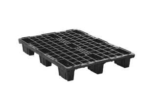 Kunststof pallet 1200 x 800 open dek 9 pootjes - 3 qp1208lb9fr t free - 3.QP1208LB9FR