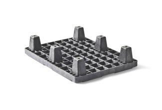 Display pallet 600 x 800 open dek  6 pootjes heavy - Kunststof dislay pallet 600 800 qp6080hr6fr 2 - QP6080HB6FR