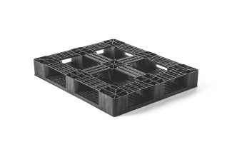 Kunststof pallet 1200 x 1000 gesloten dek 6 onderlatten heavy - Kunststof pallet 1000 1200 2 qp1210hr6r ascd b - 2.QP1210HB6RR-CD