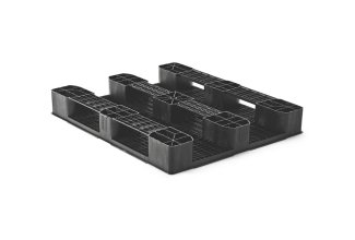 Kunststof pallet 1200 x 1000 open dek  3 onderlatten heavy - Kunststof pallet 1000 1200 3 qp1210hr3rr b - 3.QP1210HB3RR
