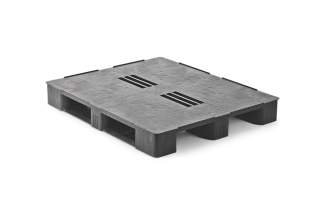 Pallet in plastica 1220 x 1020 ponte chiuso 3 listelli medium - Kunststof pallet 1000 1200 40 48 qp4048mb3rr cd - QP4048MB3RR-CD