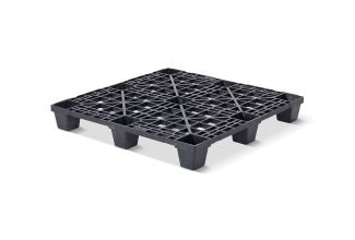 Pallet in plastica 1100 x 1100 ponte aperto  9 piedi light - Kunststof pallet 1100 1100 qp1111lb9fr - QP1111LB9FR