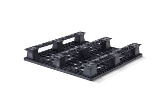Pallet in plastica 1100 x 1100 ponte aperto  3 listelli light - Kunststof pallet 1100 1100 qp1111lr3rr b - QP1111LB3RR