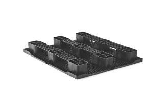 Kunststof pallet 1300 x 1100 open dek  3 onderlatten medium - Kunststof pallet 1100 1300 qp1311mr3r as b - QP1311MB3RR