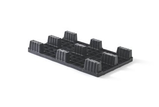 Kunststoffpalette 760 x 1140 Geschlossesnes Deck 9 Füße light - Kunststof pallet 760 1140 qp76114lr9fr cd b - QP76114LB9FR-CD