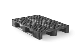 Kunststof pallet 1200 x 800 open dek 3 onderlatten medium - Kunststof pallet 800 1200 1 qp1208mb3rr - 1.QP1208MB3RR