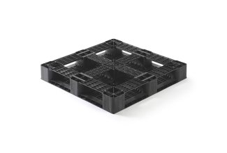 Pallet in plastica 1100 x 1100 ponte aperto  6 listelli medium - Qp1111mr6 bottom detail - 2.QP1111MB6R-AS