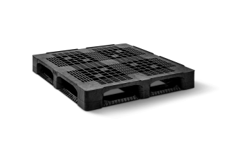 Kunststoffpalette 1140 x 1140 Offenes Deck  6 Kufen heavy - Qp1140hb6rr - QP1140HB6RR