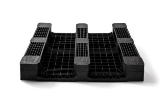 Kunststoffpalette 1140 x 1140 Geschlossesnes Deck 3 Kufen heavy - Qp1140hx3rr cd 1  - QP1140HB3RR-CD