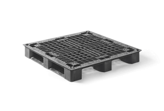Kunststoffpalette 1140 x 1140 Offenes Deck  3 Kufen medium - Qp1140mb3r pas - QP1140MB3R-PAS
