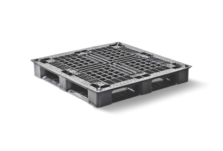 Kunststoffpalette 1140 x 1140 Offenes Deck  6 Kufen medium - Qp1140mb6r pas - QP1140MB6R-PAS