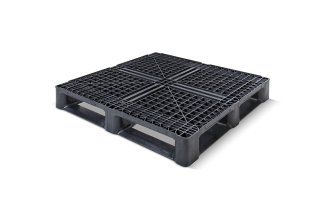 Kunststoffpalette 1140 x 1140 Offenes Deck  6 Kufen medium - Qp1140mb6rr - QP1140MB6RR