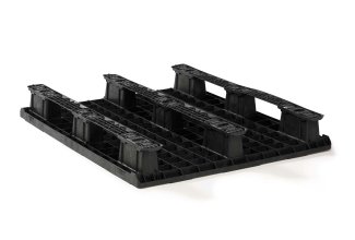 Kunststof pallet 1200 x 1000 gesloten dek 3 onderlatten light - Qp1210lb3rr cd b - QP1210LB3RR-CD